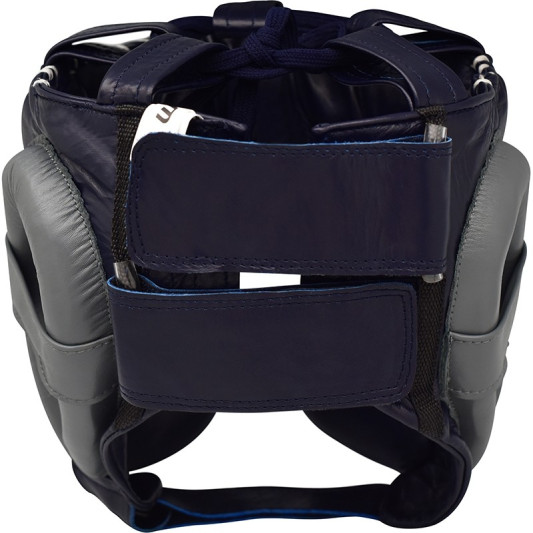 Боксерський шолом RDX Leather Pro Blue M