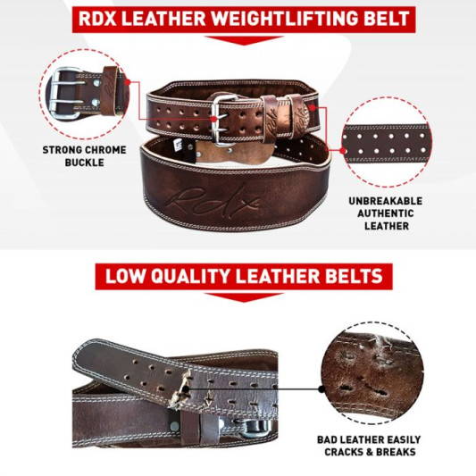 Пояс для важкої атлетики RDX Brown M