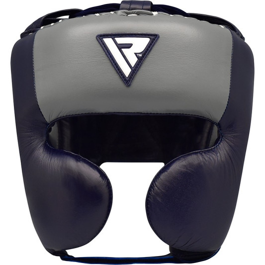 Боксерський шолом RDX Leather Pro Blue L