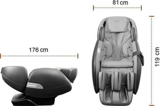 Масажне крісло AlphaSonic II +Braintronics сірий-чорний