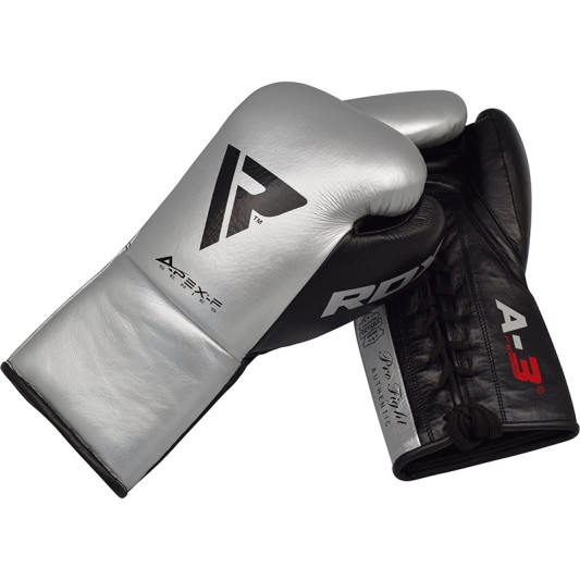 Боксерські рукавиці RDX Leather Pro A3 Silver 10 ун