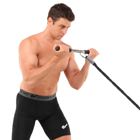 Рукоятка для тяги горизонтальная ручка для блочного тренажера Zelart TA-8423 хром