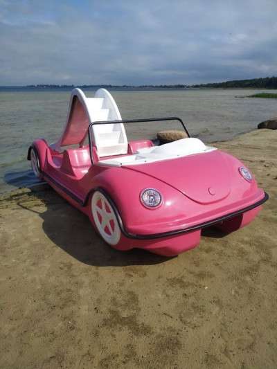 Катамаран в виде авто (машинки) Lake Walk s3 + Горка