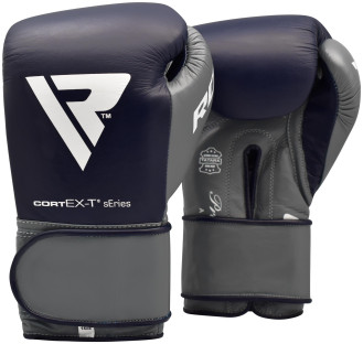 Боксерські рукавиці RDX Leather Pro C4 Blue 12 ун