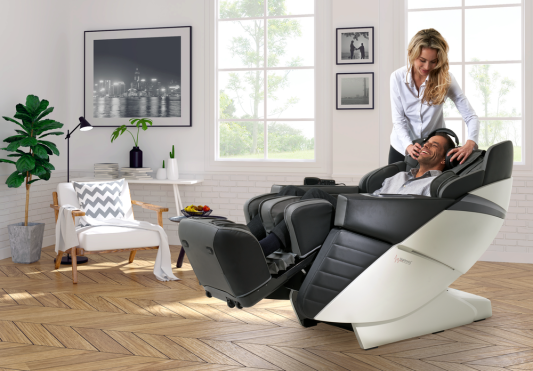 Массажное кресло AlphaSonic III White Black