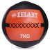 Мяч набивной для кросфита Wall Ball FI-5168-7 7 кг черный-оранжевый