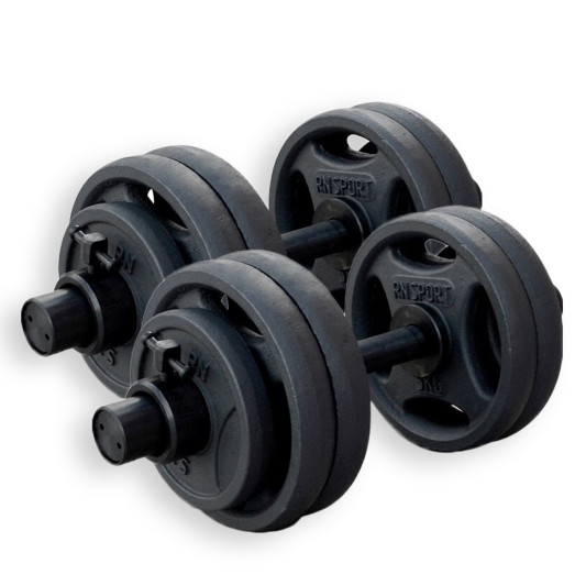 Проф. скамья для жима RN-Sport Black Rock + Гантели олимпийские RN-Sport по 31 кг металлические
