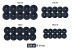 325 кг (10х15, 10х10, 10х5, 10х2.5) набор олимпийских дисков с ABS защитным покрытием RN-Sport (51 мм)