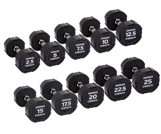 Гантельный ряд 2.5-25 кг Hammer Strength 275 кг