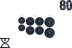 Набор блинов 80 кг (2x5, 4x10, 2x15) на гриф 25, 30, 50 мм