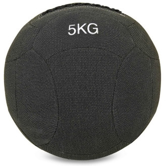 М'яч набивний для кросфіту Wall Ball FI-7224-5 5 кг чорний