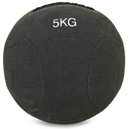М'яч набивний для кросфіту Wall Ball FI-7224-5 5 кг чорний