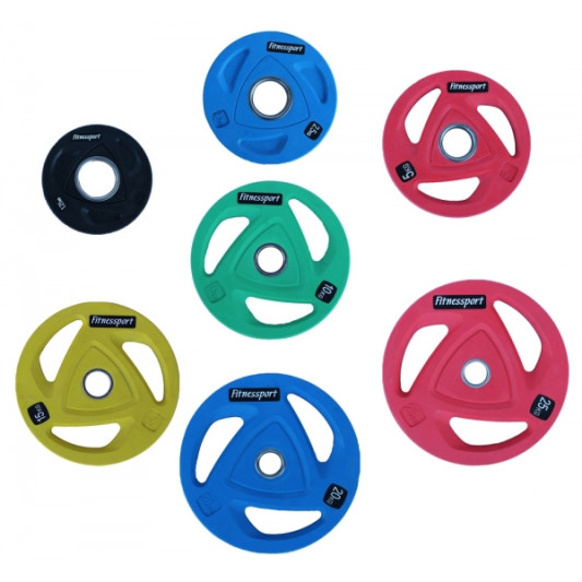 Диск олимпийский для штанги 1.25-25 кг Fitnessport RCP20