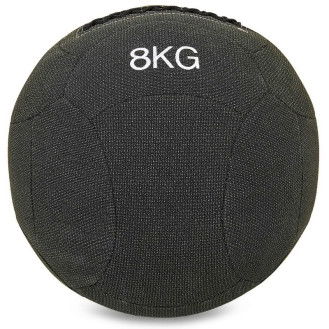 Набивний м'яч для кросфіту Wall Ball FI-7224-8 8 кг чорний