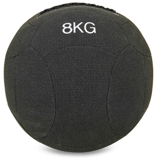 Набивний м'яч для кросфіту Wall Ball FI-7224-8 8 кг чорний