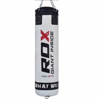 Боксерський мішок RDX Leather White 1.5 м 45-55 кг