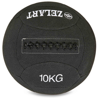 М'яч для кросфіту волбол Wall Ball FI-7224-10 10 кг чорний