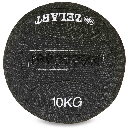 М'яч для кросфіту волбол Wall Ball FI-7224-10 10 кг чорний