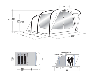 Палатка Outwell Lindale 3PA Green
