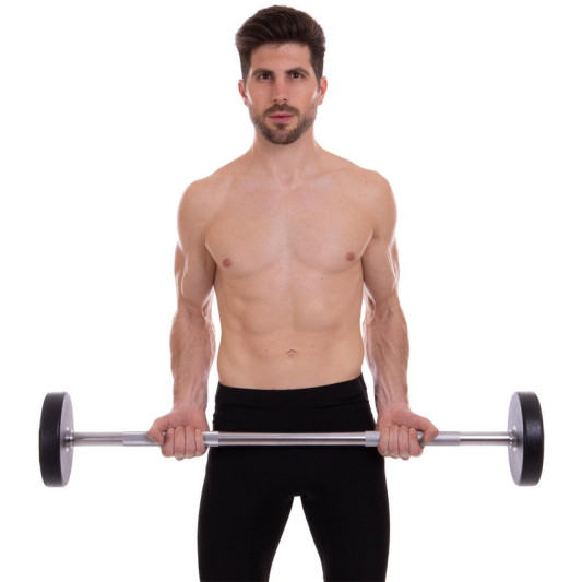 Штанга фиксированная прямая полиуретановая Urethane Barbell Zelart TA-2689-20 20кг