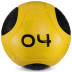 Мяч-медбол для кроссфита и тренировок Medicine Ball FI-2620-4 4 кг желтый-черный