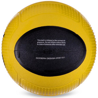 М'яч-медбол для кросфіту та тренувань Medicine Ball FI-2620-4 4 кг жовтий-чорний