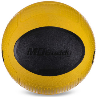 М'яч-медбол для кросфіту та тренувань Medicine Ball FI-2620-4 4 кг жовтий-чорний