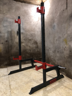 Скамья Black Rock + Стойки Round PRO + Наборные штанга и гантели RN-Sport