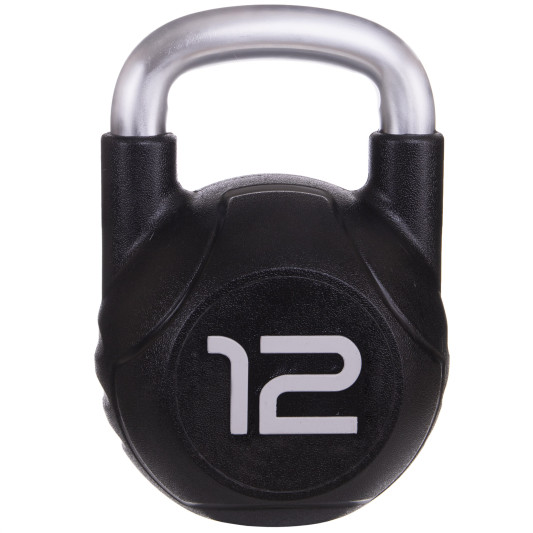 Гиря PU с хромированной ручкой Кроссфит Zelart TA-2681-12 12 кг
