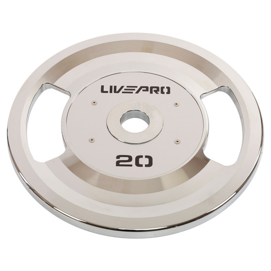 Блини диски сталеві 2 Handle металева втулка LiveUp LP8338-20 ø51мм 20кг сірий