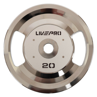 Блины диски стальные 2 Handle металлическая втулка LiveUp LP8338-20 ø51мм 20кг серый