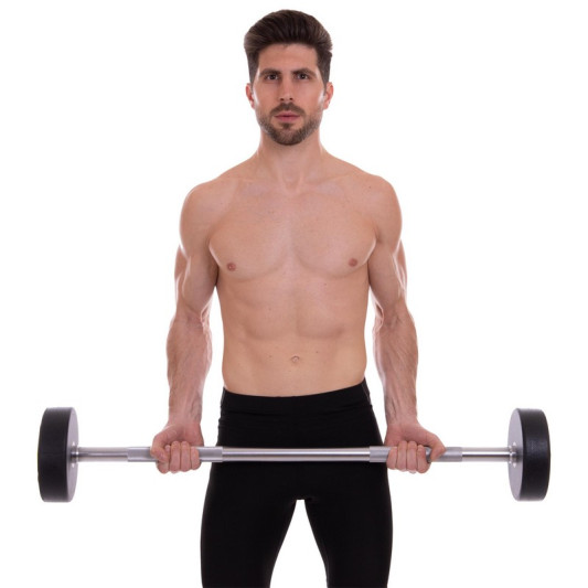 Штанга фиксированная прямая полиуретановая Urethane Barbell Zelart TA-2689-30 30кг