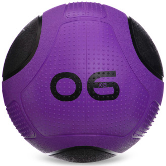 М'яч-медбол для ефективних тренувань Medicine Ball FI-2620-6 6 кг фіолетовий-чорний