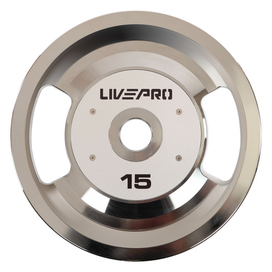ББлини диски сталеві 2 Handle металева втулка LiveUp LP8338-15 ø51мм 15кг сірий