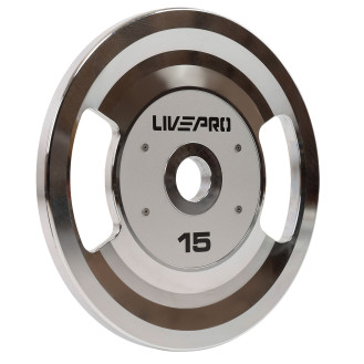 Блины диски стальные 2 Handle металлическая втулка LiveUp LP8338-15 ø51мм 15кг серый