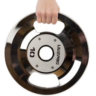 ББлини диски сталеві 2 Handle металева втулка LiveUp LP8338-10 ø51мм 10кг сірий