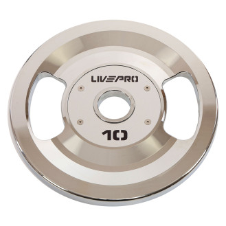 Блины диски стальные 2 Handle металлическая втулка LiveUp LP8338-10 ø51мм 10кг серый