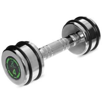 Гантель цельная стальная хромированная 1 шт Zelart FI-2622-4 1x4 кг