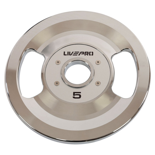 Блини диски сталеві 2 Handle металева втулка LiveUp LP8338-5 ø51мм 5кг сірий