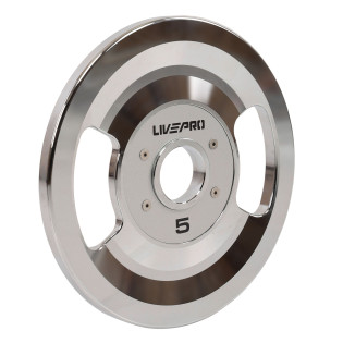 Блини диски сталеві 2 Handle металева втулка LiveUp LP8338-5 ø51мм 5кг сірий