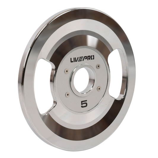 Блини диски сталеві 2 Handle металева втулка LiveUp LP8338-5 ø51мм 5кг сірий