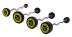 Набор штанг фиксированных изогнутых полиуретановых Urethane Barbell 10 кг, 20 кг, 30 кг, 40 кг