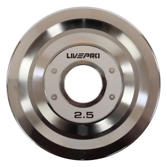 Блины диски стальные 2 Handle металлическая втулка LiveUp LP8338-2_5 ø51мм 2,5кг серый