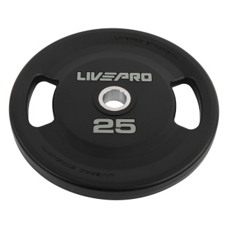 Блины диски полиуретановые 2 Handle металлическая втулка LiveUp LP8337-25 ø51мм 25кг черный