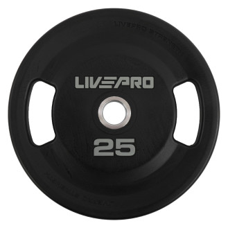 Блины диски полиуретановые 2 Handle металлическая втулка LiveUp LP8337-25 ø51мм 25кг черный