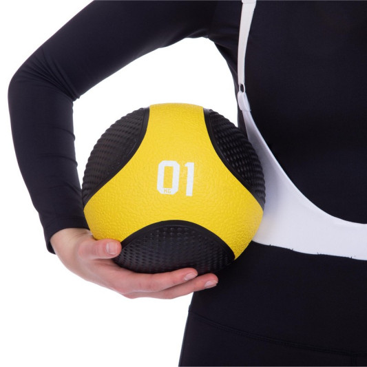 М'яч-медбол для тренувань Medicine Ball FI-2824-1 1 кг чорний