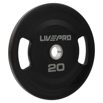 Блины диски полиуретановые 2 Handle металлическая втулка LiveUp LP8337-20 ø51мм 20кг черный