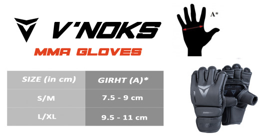Перчатки MMA V`Noks Ultima Black S/M