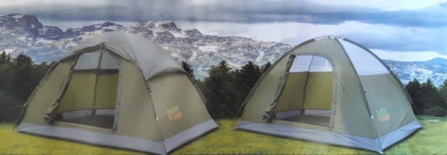 Двухместная однослойная палатка Green Camp 3005