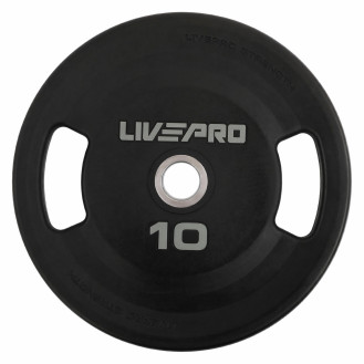 Блины диски полиуретановые 2 Handle металлическая втулка LiveUp LP8337-10 ø51мм 10кг черный